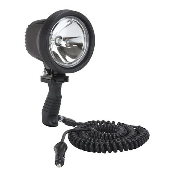 Larson Electronics HUL-18-12V-S-16CPCC 12 - 24V DC 6 Million Candlepower Spotlight with Handle; 12 & 6 ft. Coil Cord with Cigarette Plug - Spot